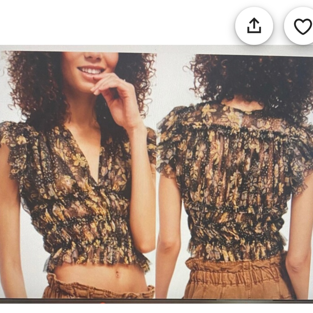 Free People Making Me Smile Print Top